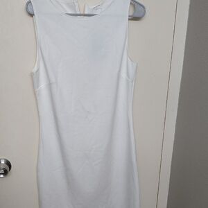 Chic White Sleeveless Mini Dress